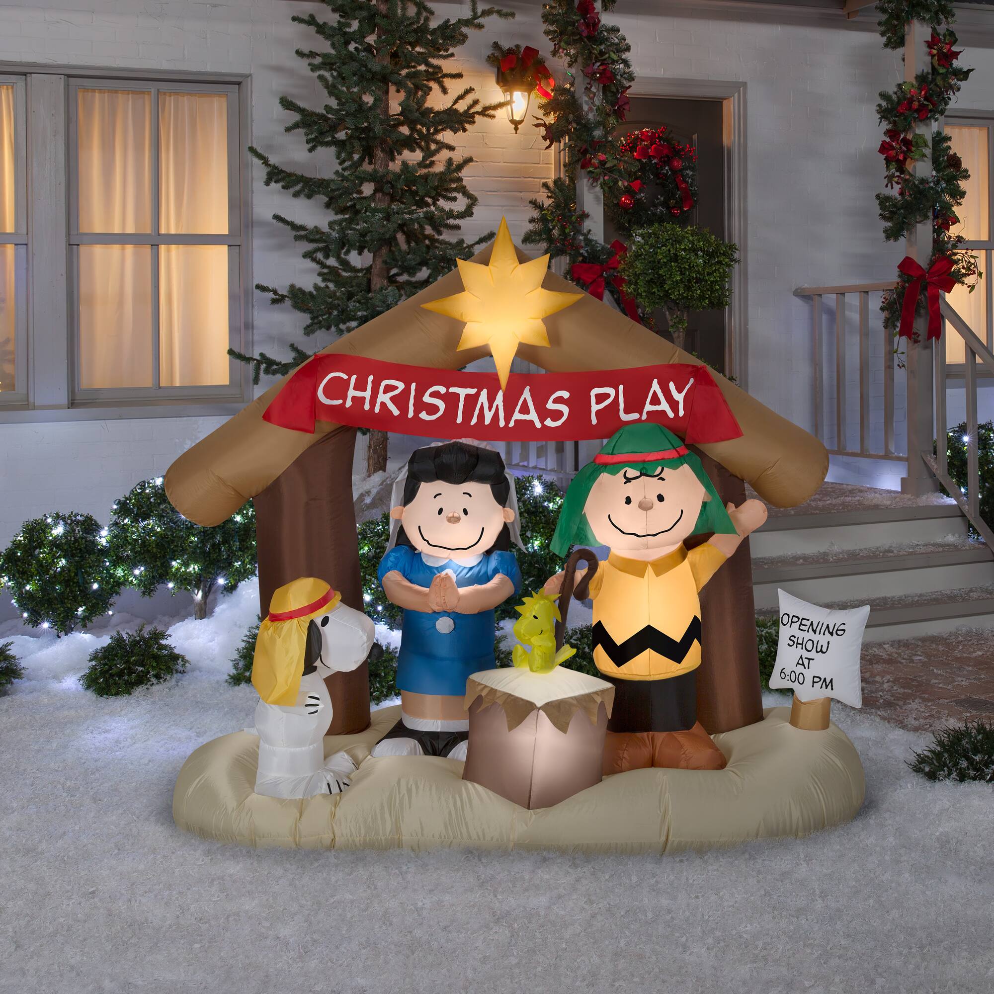 5.5ft. Airblown® Inflatable Peanuts Nativity Scene